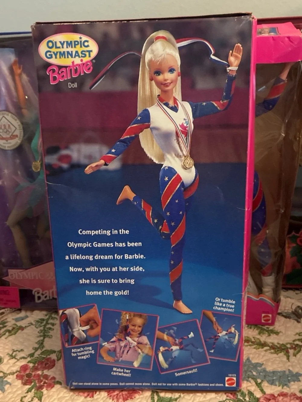 Barbie Olympic Gymnast Barbie in Red White Blue Leotard